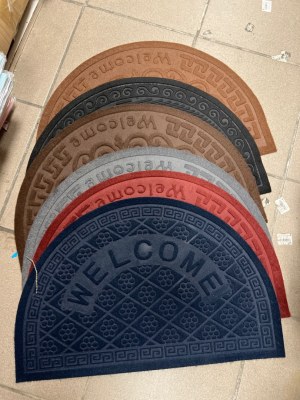 Tapis de porte demi lune, paillasson entrée maison, appartement - différentes couleurs