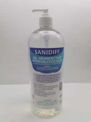 Gel hydroalcoolique, hygiène des mains - 75ml, 1 litre - Destockage