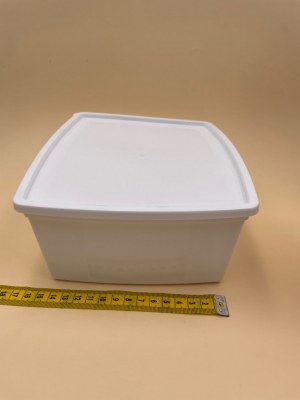 Boîtes alimentaires recyclables polypropylène en plastique blanc 2.5 litres neuves