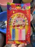 Bougies d'anniversaire Cire Multicolore - Colorées - Pack de 12 bougies
