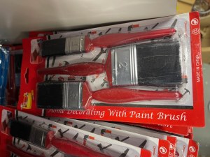 Pinceaux peinture brosse plate, toute surface - pack de 3 pinceaux