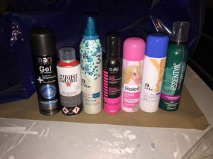 Lots mousse à cheveux , gel à raser ...