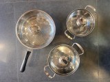 Set Poele, Casserole, Faitout, Induction 18, 20, 26cm