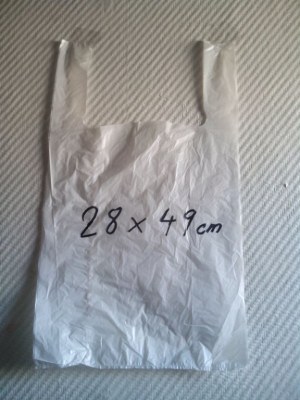 Sacs bretelles plastique blanc