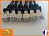 LOT 25 CABLES ETHERNET RJ 45 BLINDE F/UTP CATEGORIE 5e couleur longueur au choix