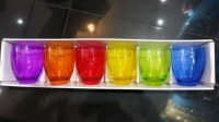 Set de gobelets en verre Design mutlicolores