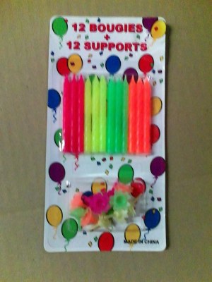 Bougies d anniverssaires