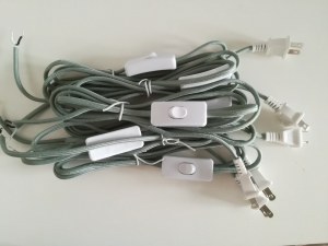 330 Cordons textiles électriques luminaire avec interrupteur et fiche + 330 douilles E12