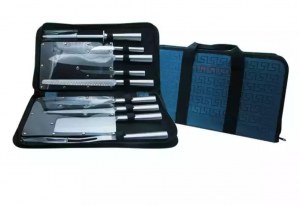 SACOCHE Couteaux 10 pcs, inox avec sacoche de transport