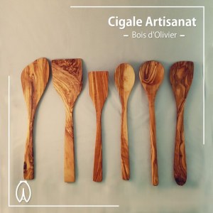 Ustensile de cuisine en bois d'olivier,Lot complet
