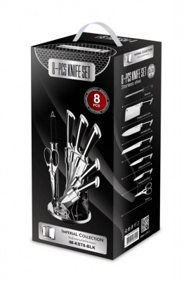 Set de couteau 8 piéces sur support Kitchen Line Swiss