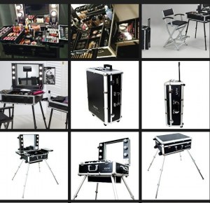 LOTS VALISE XL DE MAQUILLAGE PROFESSIONNEL AVEC LUMIÈRES