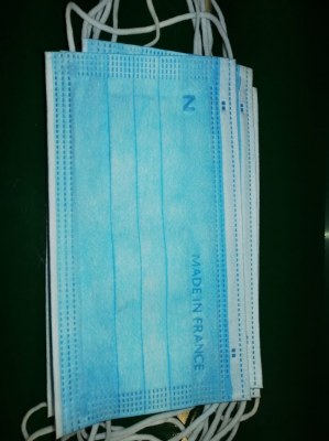 MASQUE CHIRURGICAL JETABLE TBE>99% TYPE IIR 100%MADE IN FRANCE-Certifier LNE