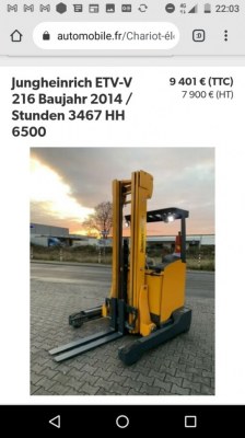 Lot chariots élévateurs et autre