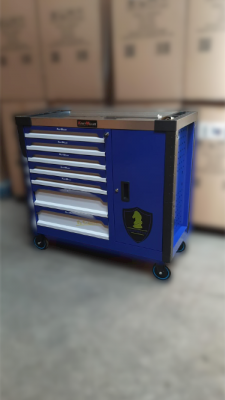 Chariot d'outils d'ateliers (SERVANTES) 7/6 BLEU 484 PCS KRAFTMULLER