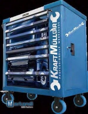 NOUVEAUTE Servante d'ateliers RACING 7/7 581 PCS BLEU KRAFTMULLER