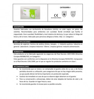 Gants nitrile sans poudre noir bleu blanc