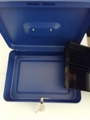 Lot 350 caisse cash box office depot original 260x185x81mm 10 pouces