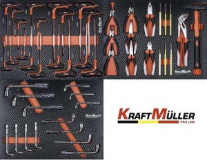 SERVANTE D'ATELIER 9/7 Tiroirs, CRV INOX, ORANGE ,PRO KRAFTMULLER