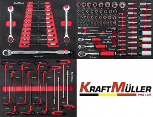 SERVANTE D'ATELIER 7/7 Tiroirs, XXL PRO II, ROUGE,PRO KRAFTMULLER