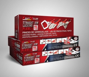 Les pinces de blocage à mâchoires droites 16 PC KRAFTMULLER