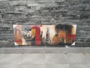 LOT DE TABLEAUX ET MIROIRS DECO