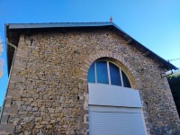 Bloc-fenêtre PVC double vitrage demi-lune