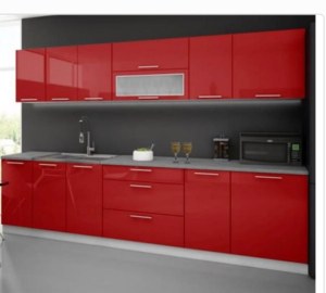 Cuisine équipée sans les caissons blancs et sans électroménager