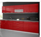 Cuisine équipée sans les caissons blancs et sans électroménager