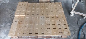 Travertin Beige Grille Caniveau Incurvé Rainure 12,5x50 cm