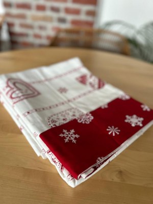 Nappe de Noël "coeurs"