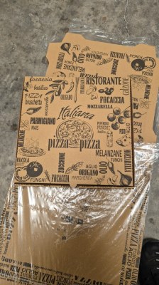 Cartons pizza