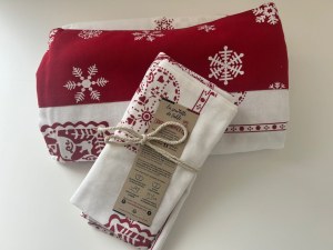 Nappe de Noël "coeurs"