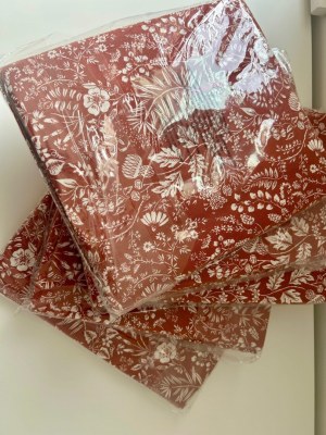 Nappes en tissus "terracotta"