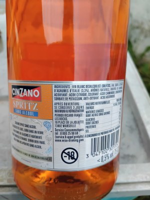Déstockage  boisson  spritz sans alcool 1€ pièces