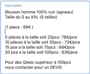 Blouson CUIR 100% VÉRITABLE AGNEAU