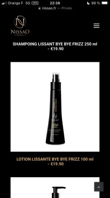 COSMETIQUE SABON FRANCE / PRODUITS CAPILLAIRES NISSAO