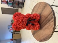 OURSON ROSE ÉTERNEL NOËL ST VALENTION CADEAUX