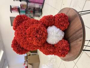 OURSON ROSE ÉTERNEL NOËL ST VALENTION CADEAUX