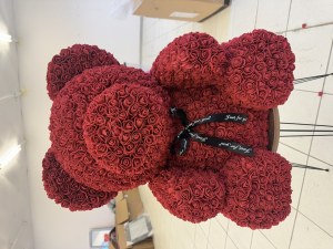 OURSON ROSE ÉTERNEL NOËL ST VALENTION CADEAUX