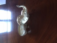Bougie bibelot éléphant argenté jasmin