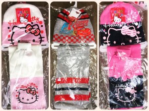 Lots bonnet gant écharpe hello Kittel , cars