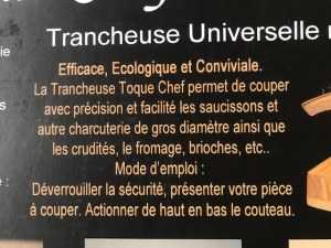 Trancheuse à charcuterie