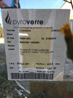 Doubles vitrages PYROVERRE FE