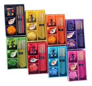 Coffrets cadeaux encens thaïlandais – Céramique, cônes et bougie – Neufs