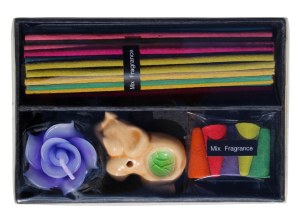 Coffrets cadeaux encens thaïlandais – Céramique, cônes et bougie – Neufs