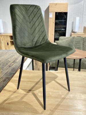 Chaise velours noir MARKUS