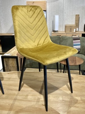 Chaise velours noir MARKUS