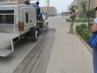 Grande machine airless de conduite de marquage au sol à solvant froid