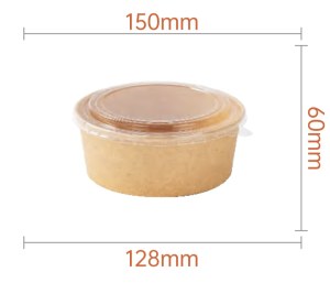 DESTOCKAGE MASSIF BOL A SALADE BOLS KRAFT 750 ML + COUVERCLES